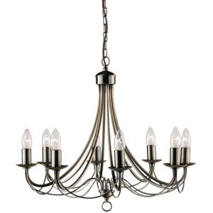SEARCHLIGHT MAYPOLE 8LT CEILING PENDANT - ANTIQUE BRASS