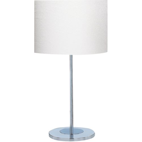 SEARCHLIGHT CARTER TABLE LAMP - CHROME BASE & FABRIC SHADE