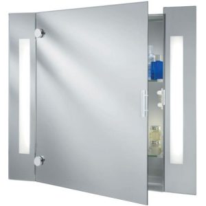 SEARCHLIGHT BATHROOM ILLUMINATED MIRROR CABINET WITH SHAVER SOCKET, IP44
