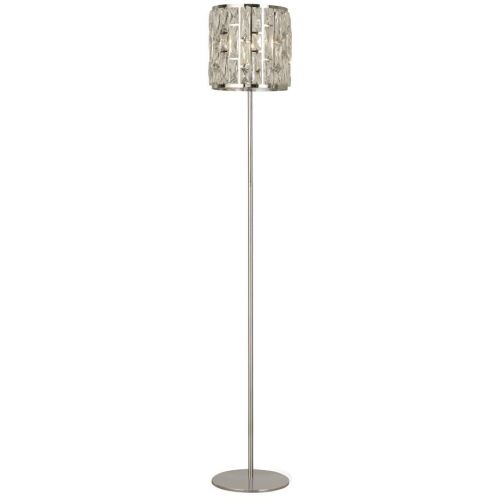 SEARCHLIGHT BIJOU FLOOR LAMP - CHROME & CRYSTAL GLASS