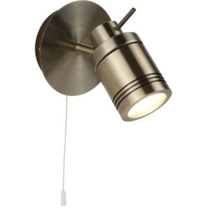 SEARCHLIGHT SAMSON BATHROOM SPOTLIGHT - ANTIQUE BRASS, IP44