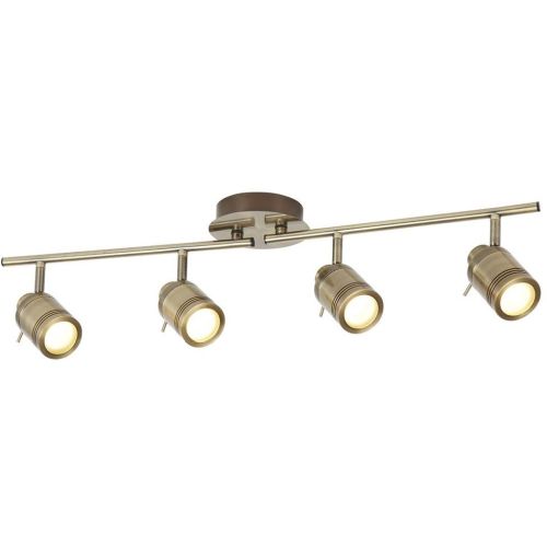 SEARCHLIGHT SAMSON 4LT SPLIT BAR SPOTLIGHT - ANTIQUE BRASS, IP44