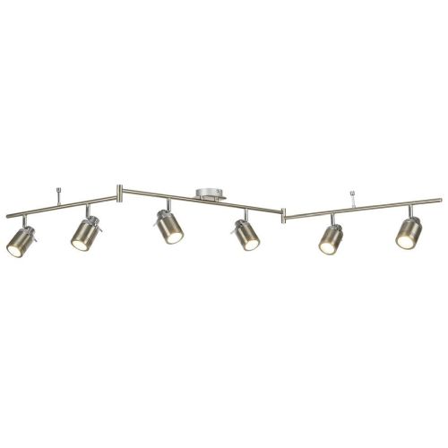 SEARCHLIGHT SAMSON 6LT SPLIT BAR SPOTLIGHT - SATIN SILVER, IP44