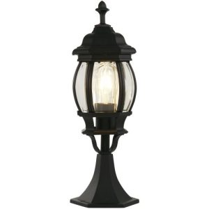 SEARCHLIGHT BEL AIRE OUTDOOR POST 500MM, BLACK WITH CLEAR GLASS