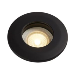 SEARCHLIGHT BURFORD BATHROOM BLACK DOWNLIGHT, IP65, FIRE RATED