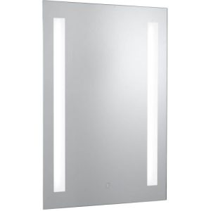SEARCHLIGHT BATHROOM MIRROR W SHAVING SOCKET - CHROME & FROSTED, IP44