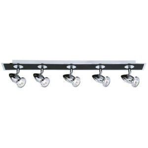 SEARCHLIGHT COMET 5LT BAR SPOTLIGHT - MATT BLACK & POLISHED CHROME