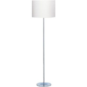 SEARCHLIGHT CARTER FLOOR LAMP - CHROME BASE & FABRIC SHADE