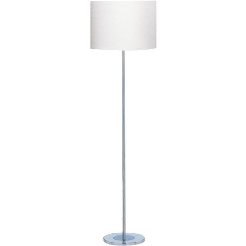 SEARCHLIGHT CARTER FLOOR LAMP - CHROME BASE & FABRIC SHADE