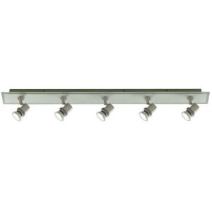 SEARCHLIGHT TOP HAT 5LT BAR SPOTLIGHT - SATIN SILVER & ACID GLASS