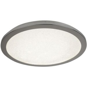 SEARCHLIGHT SCILLY LED FLUSH - CHROME & CRYSTAL SAND, IP44