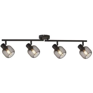 SEARCHLIGHT MESHY 4LT CAGE BAR SPOTLIGHT - BLACK METAL