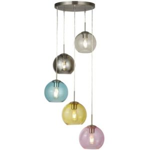 SEARCHLIGHT MARDI GRAS 5LT MULTI-DROP - MULTI COLOURED GLASS SHADES