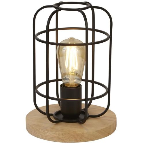 SEARCHLIGHT VISION TABLE LAMP - MATT BLACK METAL & WOOD