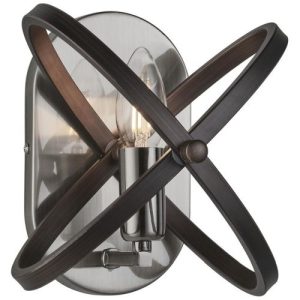 SEARCHLIGHT HOOPLA WALL LIGHT - PEWTER METAL