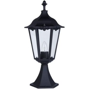 SEARCHLIGHT ALEX 55CM OUTDOOR IP44 BLACK POST LANTERN