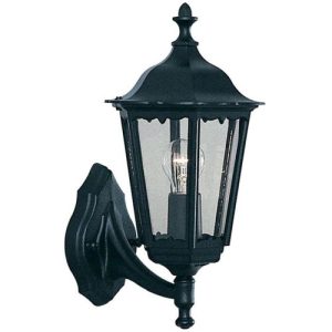 SEARCHLIGHT ALEX OUTDOOR WALL UPPLIGHT - BLACK, IP44
