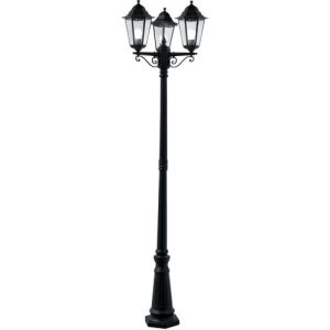 SEARCHLIGHT ALEX 220CM 3LT OUTDOOR POST - BLACK, IP44