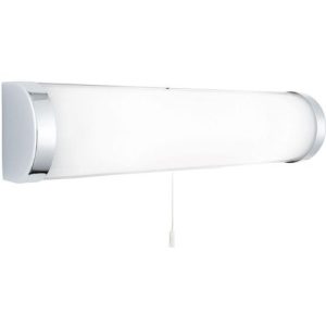 SEARCHLIGHT POPLAR 2LT BATHROOM WALL LIGHT - CHROME & OPAL GLASS, IP44
