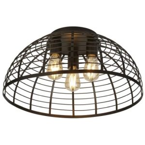 SEARCHLIGHT VISION CAGE 3LT FLUSH - MATT BLACK METAL