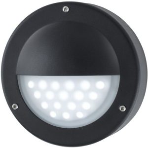 SEARCHLIGHT BLACK IP44 18 LED CIRCULAR OUTDOOR DIE CAST ALUMIN