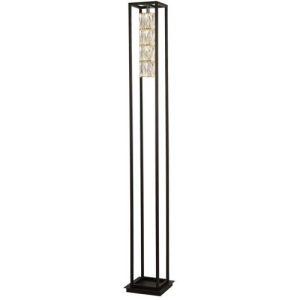 SEARCHLIGHT ELEVATOR FLOOR LAMP - MATT BLACK FRAME & CRYSTAL CENTRE