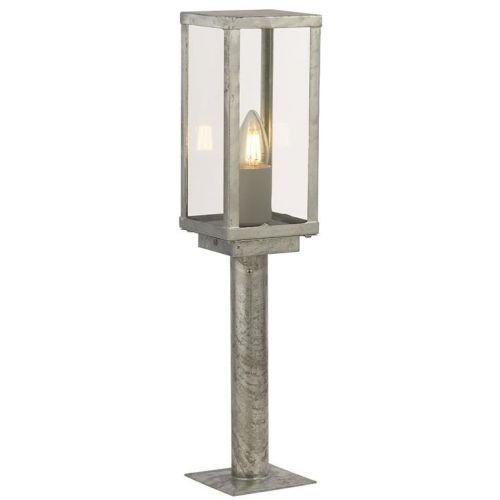 SEARCHLIGHT BOX II 500MM OUTDOOR POST - SILVER & C