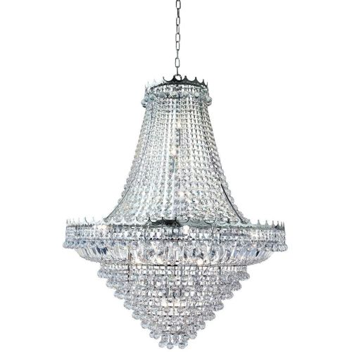 SEARCHLIGHT VERSAILLES 19LT CHANDELIER - CHROME FRAME & CRYSTAL