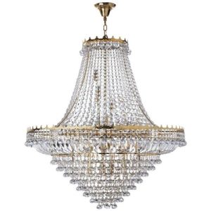 SEARCHLIGHT VERSAILLES 19LT CHANDELIER - GOLD FRAME & CRYSTAL