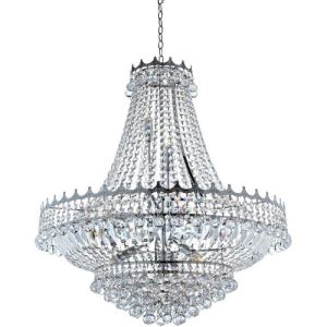 SEARCHLIGHT VERSAILLES 13LT CHANDELIER - CHROME FRAME & CRYSTAL