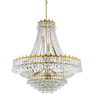 SEARCHLIGHT VERSAILLES 13LT CHANDELIER - GOLD FRAME & CRYSTAL