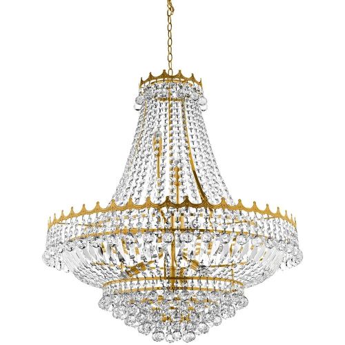 SEARCHLIGHT VERSAILLES 13LT CHANDELIER - GOLD FRAME & CRYSTAL
