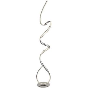 SEARCHLIGHT TWIRLS LED FLOOR LAMP - CHROME & CLEAR CRYSTAL