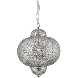 SEARCHLIGHT FRETWORK CEILING PENDANT - LASER CUT NICKEL