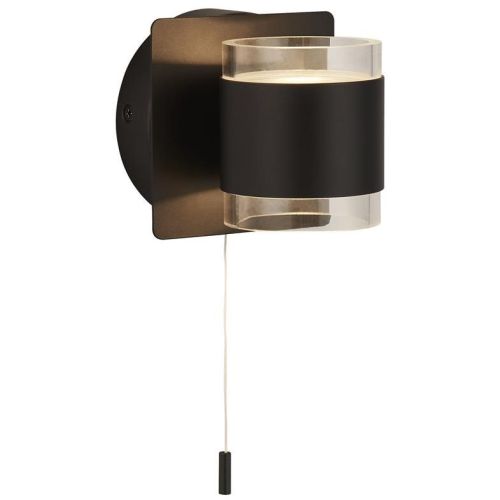 SEARCHLIGHT TUMBLER 2LT BATHROOM WALL LIGHT - METAL & ACRYLIC, IP44