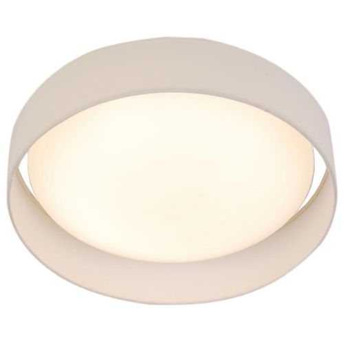 SEARCHLIGHT GIANNA LED FLUSH CEILING LIGHT - ACRYLIC, & FABRIC SHADE