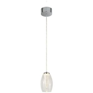 SEARCHLIGHT CYCLONE CEILING PENDANT - CHROME & CLEAR GLASS