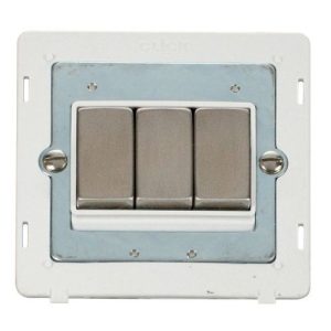 CLICK DEFINITY INSERT INGOT STAINLESS STEEL SS ING 10AX 3G 2 WAY SW INSERT WHITE