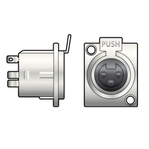 XLR CHASSIS SOCKET 3PIN SQUARE