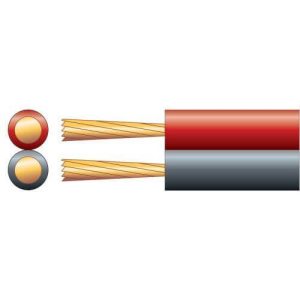 FIG 8 RED/BLACK POWER/SPEAKER CABLE 2X 14X0.18MM 1