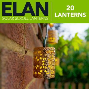 SOLARCENTRE ELAN SOLAR SCROLL LANTERNS 20 LEDS
