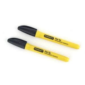 STANLEY BLACK FINE TIP MARKER PENS (PK.2)