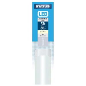 STATUS 5FT  60W = 5200L SLIM BATTEN COOL WHITE 400