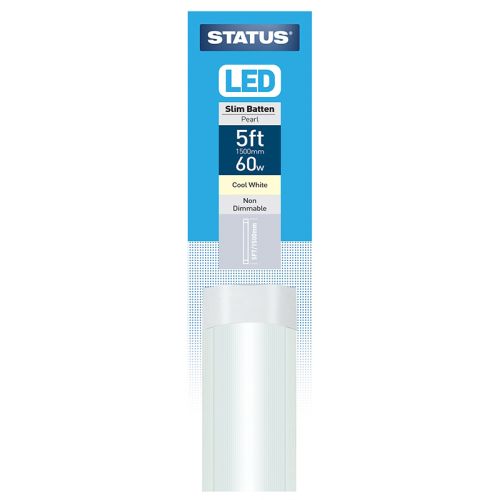 STATUS 5FT 60W = 5200L SLIM BATTEN COOL WHITE 400