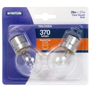 STATUS 28W=37W BC HALOGEN GLS PK2 BLISTER