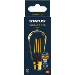 STATUS LED ANT.FILAMENT ST64 BC 4.5W GOLD TINT