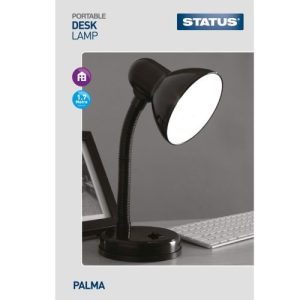 STATUS BLACK ES PALMA FLEXI DESK LAMP