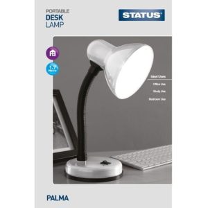 STATUS SILVER ES PALMA FLEXI DESK LAMP