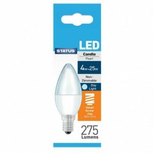 STATUS LED CANDLE 4W=275L=25W SES PEARL DL