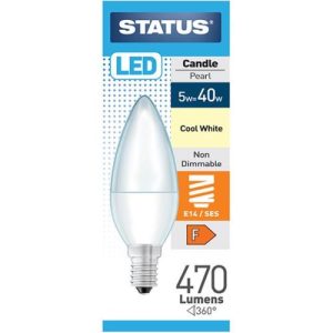 STATUS LED CANDLE 5W=470L=40W SES OPAL COOL WHITE